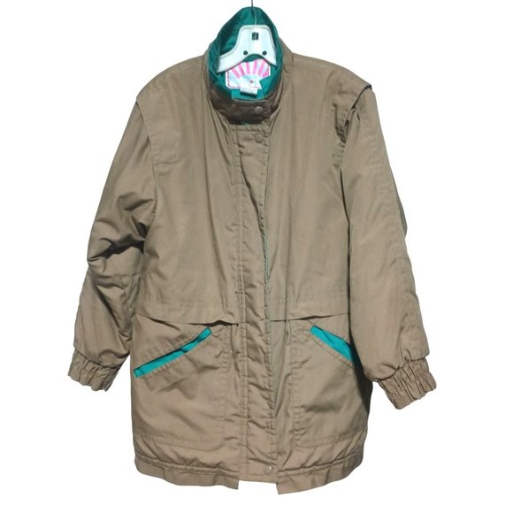 Arctic Sun Jackets & Blazers - Vintage Arctic Sun Coat Size Small Womens Unisex Mens Jacket Tan Teal 80s Winter